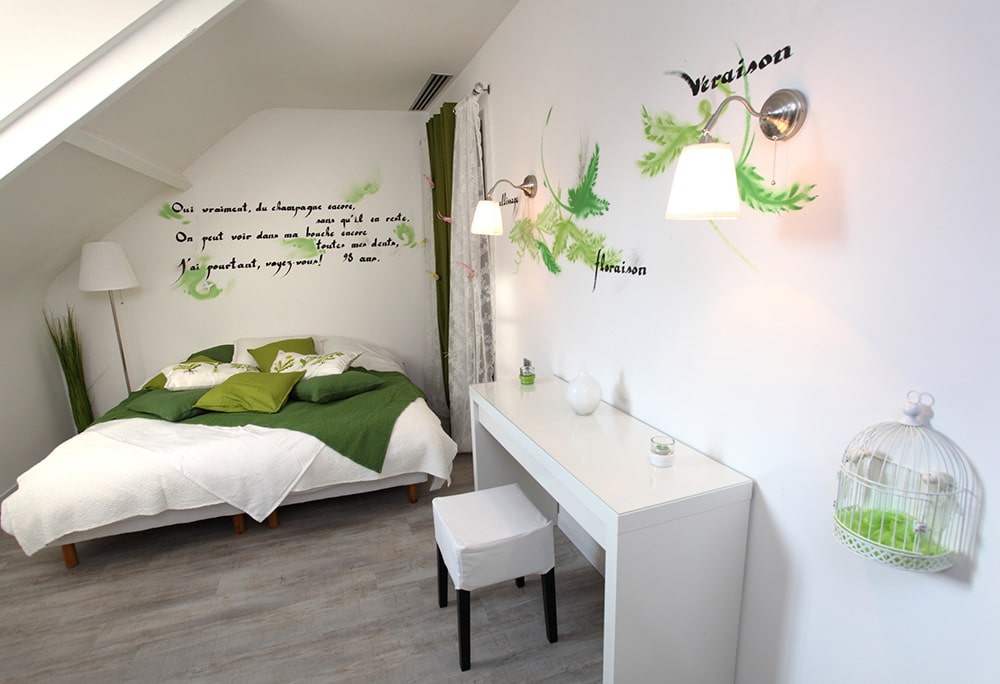 Intérieur d'une chambre du gîte Au Fil des 4 Saisons